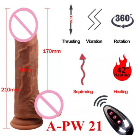 Реалистичный фаллоимитатор с вибрацией и с дистанционным пультом "Powerful John"