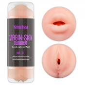 Двусторонний мастурбатор в тубусе "Virgin Skin Lovetoy"