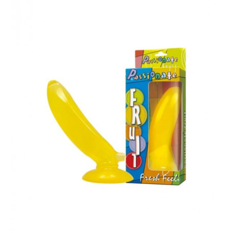 Анально-вагинальный стимулятор на присоске в виде банана "Fresh Feel"