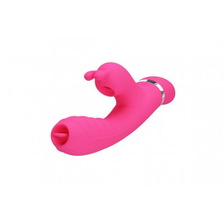 Вибратор с язычком для точки G и с вакуумной стимуляцией клитора "Pretty Love Phoenix"