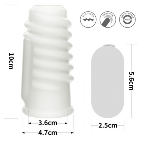 Насадка на член с вибрацией и открытой головкой "Knight Spiral"