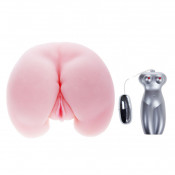 Реалистичная вагина+анус с вибрацией "Киска" 