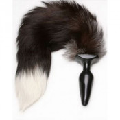 Анальная пробка "Хвостик" с вибрацией