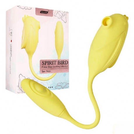 Перезаряжаемый Вибростимулятор 2 в 1 с вакуумной стимуляцией клитора "Spirit Bird"