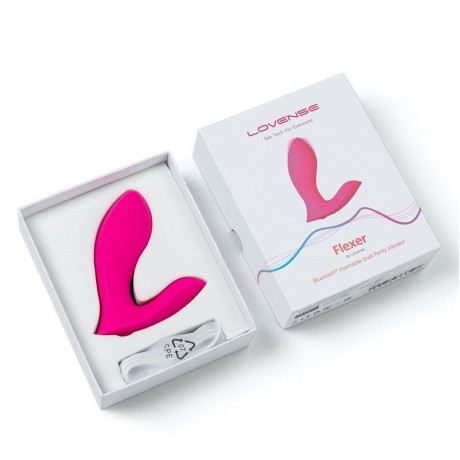 Сверхлегкий вибростимулятор для точки G и клитора, управляемый на расстоянии "Flexer by Lovense"