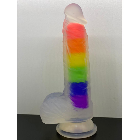 Цветной фаллоимитатор на присоске "Jelly Dildo 6.4"