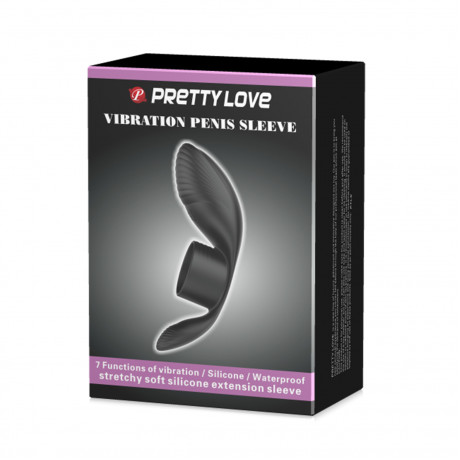 Эрекционное виброкольцо на член для стимуляции клитора "Pretty Love Penis sleeve"