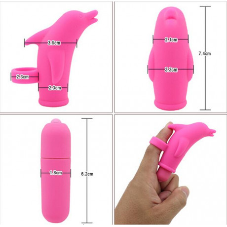 Пальчиковый вибратор Дельфин