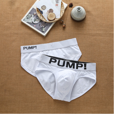 Мужские белые плавки "Pump!"