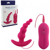 Анальная пробка с вибрацией "Beads style" 