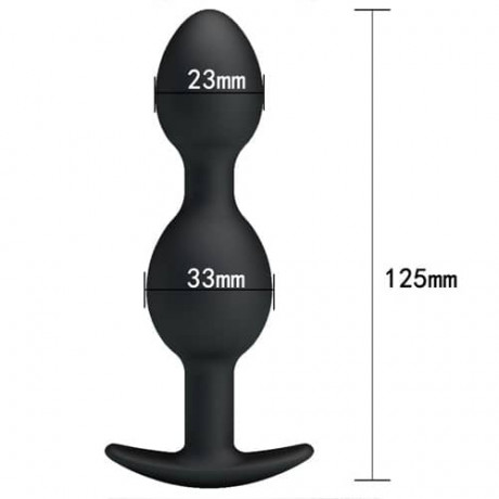 Анальные силиконовые шарики со смещенным центром тяжести "Pretty Love Pitt"