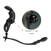 Эрекционное виброкольцо на член и рифлёный анальный стимулятор "Pretty Love Penis sleeve 5"