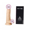 Реалистичный фаллоимитатор на присоске без вибрации "Sex time"