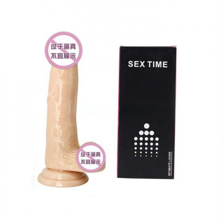 Реалистичный фаллоимитатор на присоске без вибрации "Sex time"