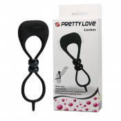 Эрекционное регулируемое виброкольцо лассо "Pretty Love Locker"