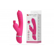 Вибратор с язычком для точки G и с вакуумной стимуляцией клитора "Pretty Love Phoenix"