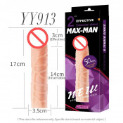 Реалистичная Насадка на член телесного цвета "Max-Man"