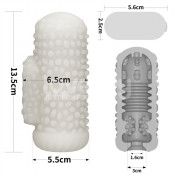 Насадка-мастурбатор 2 в 1 с вибрацией "Knights Ring Drip"