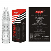 Прозрачная насадка на член со стимулирующими усиками "Transformers"