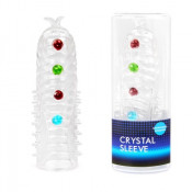 Прозрачная насадка на член со стимулирующими шариками "Crystal Sleeve"