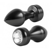 Анальная металлическая пробка "Aluminium Diamond's", 8 см