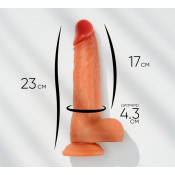 Реалистичный фаллоимитатор с вибрацией и с дистанционным пультом "Powerful John"