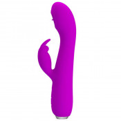 Перезаряжаемый Вибратор со стимуляцией на головке в виде язычка и стимуляцией клитора "Pretty Love Rachel"