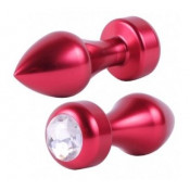 Анальная металлическая пробка "Aluminium Diamond's", 8 см