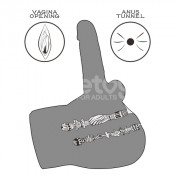 Полноразмерный мастурбатор вагина+анус+фаллос 3 в 1 с трусиками "Streetgirls #17"