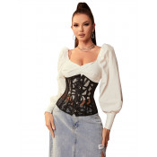 Черный кружевной корсет А3528