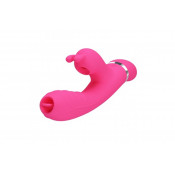 Вибратор с язычком для точки G и с вакуумной стимуляцией клитора "Pretty Love Phoenix"