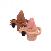 Реалистичная Насадка на член с кольцом для мошонки и со стимуляцией клитора "PLEASURE X-TENDER"