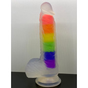 Цветной фаллоимитатор на присоске "Jelly Dildo 6.4"