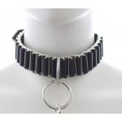 Ошейник с поводком из металла и искусственной кожи "Yeain"